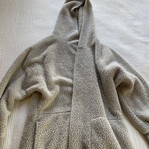 Grey Fuzzy Wrap Jacket/Robe